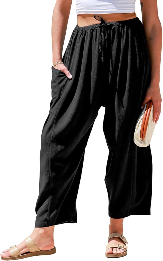 Wide Leg Linen Pants