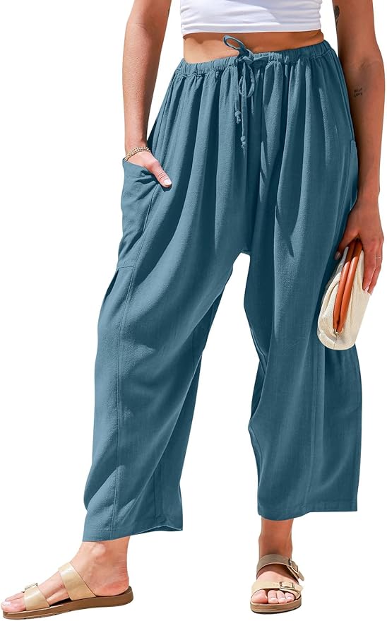 Wide Leg Linen Pants
