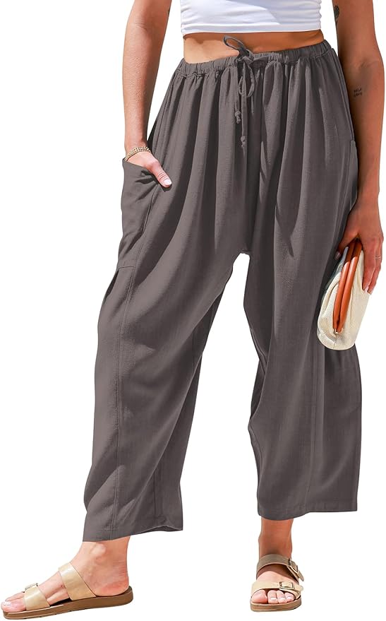 Wide Leg Linen Pants
