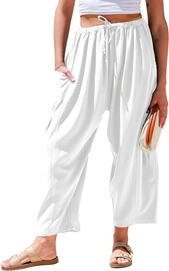 Wide Leg Linen Pants
